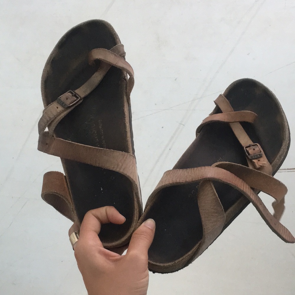 Birkenstock sandals. Ankle strap.